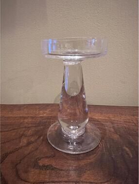 Vintage Handblown Glass Votive or Pillar Candle Holder